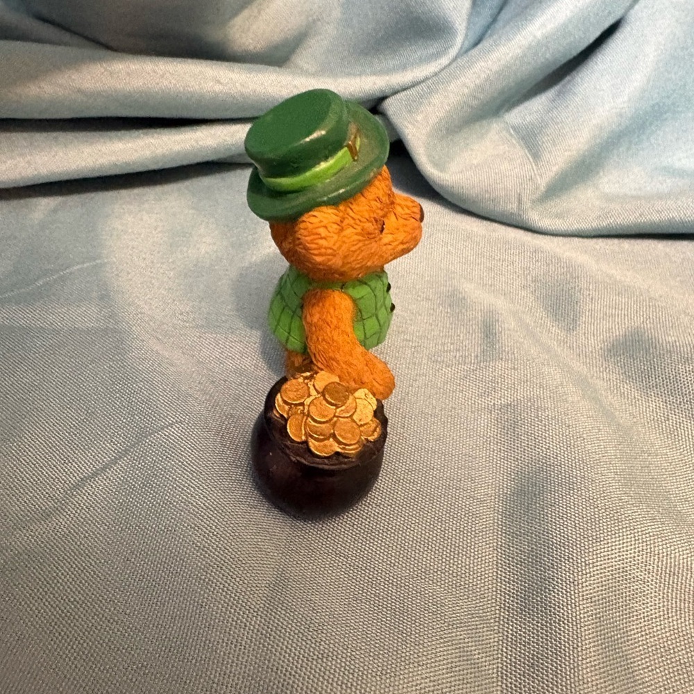 Vintage Leprechaun Teddy Bear Figurine - Picture 3 of 5